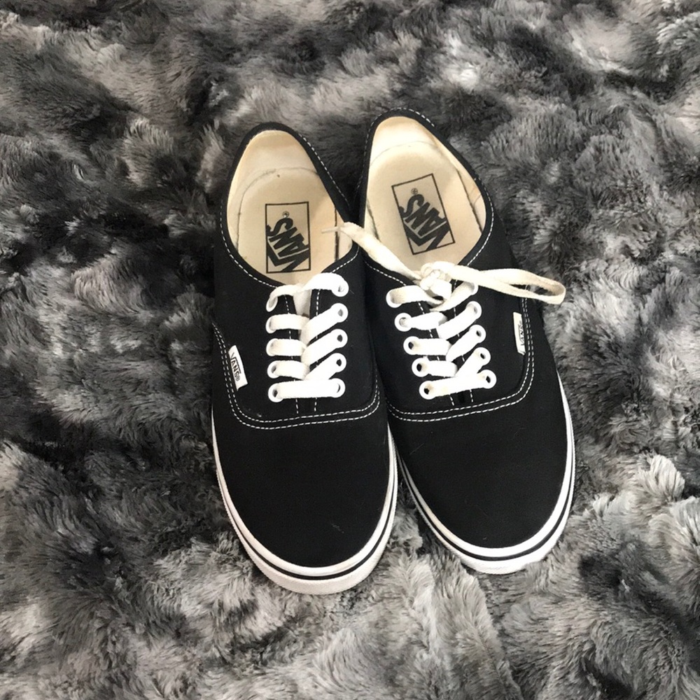 Black and white vans